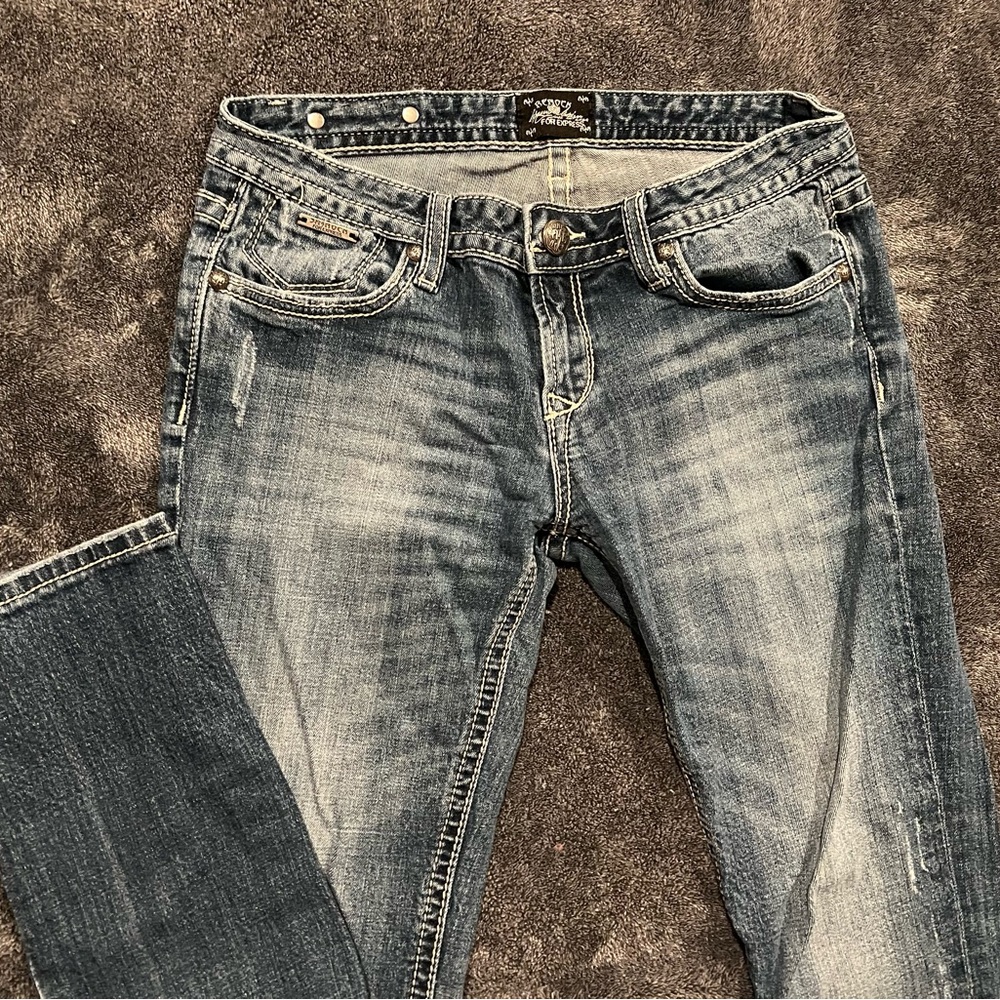 Express bleach wash skinny jeans, size 6S